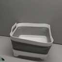 Collapsible Wash Basin for Baby Bottles - 2.4 Gallons Portable Wash Bin for RV Camping Sink, Space-Saving Dish Tub (Gray)