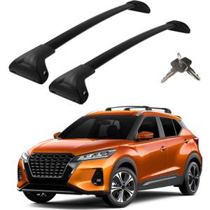 Roof Rack Cross Bars Compatible with Nissan Kicks 2017-2024, Adjustable Aluminum Heavy Duty 300 LBS Anti-Theft Lock Cargo Carrier Rooftop Crossbar Accessories for Bike, Basket, Snowboard,Luggage,Kayak