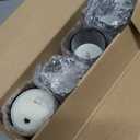 kakoya Flameless LED Candles with Timer 5 Pc Flickering Flameless Candles for Romantic Ambiance and Home Decoration Stable Acrylic Shell,with Embedded Star StringBattery Operated CandlesGrey