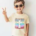 Toddler Boys Easter Shirt for Kids Girls Easter Bunny T-Shirts Tops Funny Graphic Tee Short Sleeve 2T-8Y (Yellow)