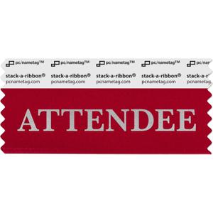 Pc/nametag 3.5 Inch Attendee Badge Ribbons with Adhesive, 100 Pack Individual Titles Stick On Nametags 4 Inches or Smaller for Conferences, Trade Shows, Meetings
