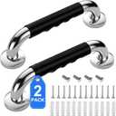 2 Pack 12 Inch Grab Bars for Bathtubs and Showers, Anti Slip Handicap Grab Bars for Shower, Safety Bath & Toilet Rail for Elderly Senior, Shower Handle Disability Assist Bathroom Handrail