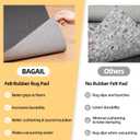 BAGAIL Felt and Natural Rubber Backing Rug Pads 1/4 Thick, 2 x 6 Ft Non Slip Carpet Gripper Keep Rugs in Place, Under Area Rug Protective Cushioned Pads, Carpet Runners, Hardwood Floors Protection