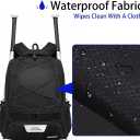 DAFISKY Baseball Bag Softball Backpack - Youth Adult T Ball Bat Equipment Bag with Bat Helmet Holders, Shoe Compartment