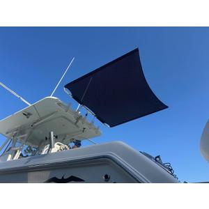 6.5 x5.5 Black SS100 Single Rod Holder Stern Boat Center Console Sun Shade