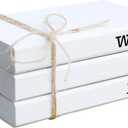 LIVDUCOT Mini Laundry Room Decor, Farmhouse Laundry Wooden Book stack, Cute Laundry Rules Tray Decor, Wash Dry Fold Sign