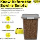 Mighty Tuff 35 lb Pet Food Storage Container with Airtight Lid, Clear, Large