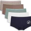 Nautica Women's Cotton Boyshort Underwear Set, 5-Pack (X-Large, Nocturnal Navy/White/Blue Sage/Volcano Ash/Nt Blue Dot)
