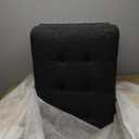 NicBex Ottoman Storage Upholstered Linen Ottoman Foot Rest with Storage Small Rectangle Ottomans for Living Room and Bedroom, Black Grey