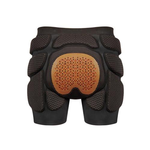 Protective Padded Impact Shorts, Protective Gear for Snowboarding, Skating, Skiing, Hip and Tailbone Protection, Low Profile Design (S)