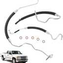 Power Steering Pressure Hose Diesel Return Hydroboost Compatible for Sierra Silverado 2500 3500 2001-2006 6.6L V8 Turbo 2001-2006 Replace OE Part#3401260 3401271 3401941 365453 358980