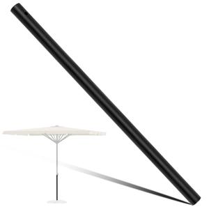 Otoolling 1 Pack 1.5'' Dia Umbrella Replacement Lower Pole, Heavy Steel Patio Umbrella Bottom Pole Replacement, 1.7 mm Thickness, No Bullet Buckle Outdoor(Black,42.5'')