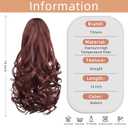 Auburn Ponytail Extension,22" Clip in Ponytail for Women Short Ponytail Hair Extension Synthetic Heat Friendly Fiber for Girls