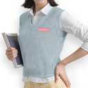 Clueless Women's Clueless Light Blue Vest, Large