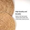 13 Inch Round Woven Plate Placemats Set of 15, Farmhouse Rustic Straw Braided Chargers Place Mats, TwinnekYR Large Boho Cattail Weave Table Mats, for Dining Plates Table Decor Home Wedding Party
