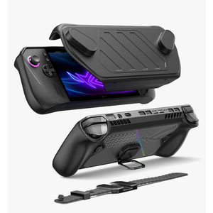JSAUX PC0111 ModCase Compatible with ASUS ROG Ally X (2024), ROG Ally X Case with Detachable Front Shell, Include Protective Case, Face Cover, Metal Bracket and Strap - Basic Set