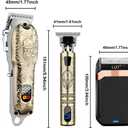 Hair Clippers Set for Men, Hair Clipper Trimmer with LED Display, Professional Cordless Hair Clipper Shaver Beard Trimmer, Hair Cutting Machine for Men, Holiday Gift for Him Father's Day Gift