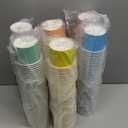 Aodaer 300 Pack Paper Ice Cream Cups 8oz Paper Snack Ice Cream Bowls Disposable Dessert Bowls for Hot or Cold Food Party Supplies Treat Cups for Sundae, Frozen Yogurt, Soup, 6 Colors