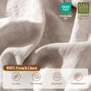 LBRO2M 100% France Linen Duvet Cover Set King Size 3 Pcs Natural Flax Comforter Cover with Zipper Closure 2 Pillowcase Breathable Duvet Cover (Linen King)