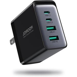 JOYROOM 67W USB C Charger Block, 4-Port Foldable GaN Wall Fast Charger Adapter Compact for iPhone 16/5/14 Pro Max, MacBook Pro/Air, iPad Pro/Air, Galaxy, Dell XPS, Pixel 7, Google Pixelbook