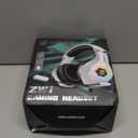 Ozeino Gaming Headset for PC, Ps4, Ps5, Xbox Headset with 7.1 Surround Sound Gaming Headphones with Noise Canceling Mic, LED Light Over Ear Headphones for Switch, Xbox Series X/S, Laptop, Mobile White