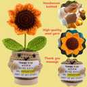 3 x Sunflower Crochet Doll - Thank You Gift Appreciation Gift For Teacher Coworker Leader Paraprofessional Coach Employee Men Women - Thank You For Being Important Part Of My Story Birthday Present