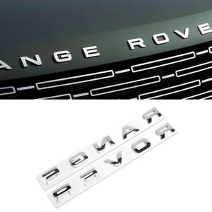 Car Emblem for Front Hood or Trunk lid Rear ABS Material Compatible with Range Rover car Badge car Style Replacement (Gloss Silver)
