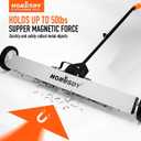HORUSDY 36-Inch Rolling Magnetic Sweeper with Wheels | 40-Inch Telescoping Magnetic Pickup Tool | Adjustable Handle | 55-Pound Capacity Heavy-Duty Magnet to Pick Up Nails