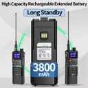 BAOFENG BF-F8HP PRO AR-5RM Battery Rechargeable 3800mAh Extended Battery Compatible with UV-5G Plus,UV-5RH PRO GPS,5RM,GM-5RH GMRS USB-C Charger for Ham Radio Handheld Walkie Talkies Accessories