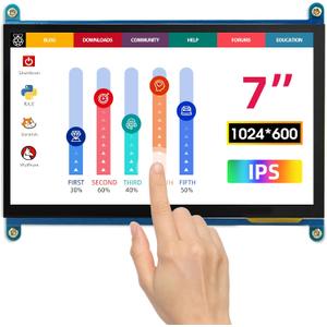 ELECROW 7 Inch 1024600 Touchscreen for Raspberry Pi: IPS Capacitive Touch Screen LCD Display, Mini Portable Monitor Compatible with Raspberry Pi 5/4/3, BB Black, Banana Pi, Windows 10/8/7 Driver Free