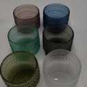 Colored Hobnail Drinking Glasses Set of 6,12oz Vintage Kitchen Glassware,Embossed Beaded Glass Cups,Water Tumbler for Cocktail,Juice and Various Mixed Drinks