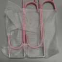 FYY Over The Door Hooks, 4 Pack Upgraded Long Door Hangers Hooks with Rubber Prevent Scratches Heavy Duty Organizer Hooks for Hanging Clothes, Towels, Hats, Coats, Bags Pink