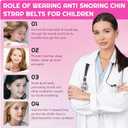 Updated Chin Strap for Sleeping Kids - Professional Anti-Snoring Solution,Chin Strap for Snoring,Breathable and Adjustable, Fits Kids 3'9"-5'3" Tall and Weighing 33-132 lbs (Pink Cartoon)