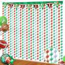 Blosssound 2 Packs Football Party Backdrop Decoration 3.3 x 6.6 ft Sport Ball Foil Fringe Curtain Glitter Green and Brown Tinsel Streamers for Football Day Sunday Night Sport Birthday Party Decoration