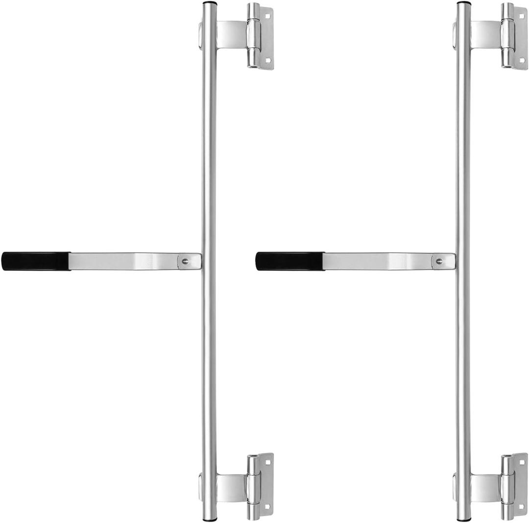 QWORK Cargo Trailer Cambar Cam Bar Lock, 2 Pack 36" Trailer Door Latch Cam Bar, Zinc Plated, for Folding Ramp Door, RV Hauler Fold Down Door, Cargo Trailer Door