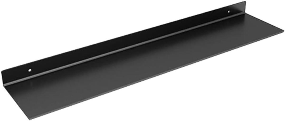 Wall-Mounted Shower Shelf Bathroom Storage Rack for Razor Shampoo Toothbrush and More Modern Black Design for Organized Space