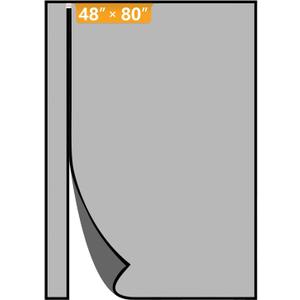 Yotache Reversible Left Right Side Opening Magnetic Screen Door Fits Door Size 48 x 80, Reinforced Sewing Mesh for Balcony, French, Sliding Glass Door, Actual Screen Size 50" x 81" (Black)
