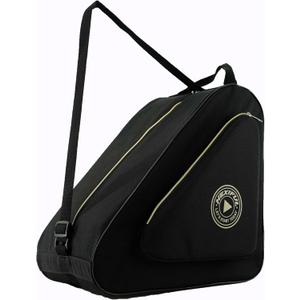 Skate Bag for Ice, Inline, Roller & Quad Skates - Kids & Adults (Black/Gold)