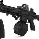 Gel Toy 90 Ft,150+ FPS Electric Full Auto Gel Outdoor Games Easter Toy with Drum Magazine and Goggles, Ages 14+ Years