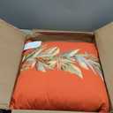 Tommy Bahama Throw Pillow Soft Cotton Bedding, Stylish Tropical Home Decor, 20 in x 20 in, Birds of Paradise Orange