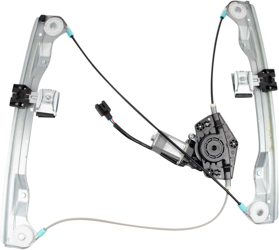 TRQ Front Left Power Window Regulator & Motor Assembly Drivers Side Compatible with 2006-2012 Ford Fusion 2006-2011 Mercury Milan FO1350166