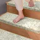 Brakki Bullnose Non-Slip Carpet Stair Treads for Wooden Steps, 7pcs, Grey | Pet Friendly Soft Stair Rugs, 30"x9.5"x1.5", Edging Stair Protectors, Indoor Runner, Reusable and Washable