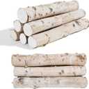 6 Pack Birch Logs Decorative Natural Birch Log for Decoration,Crafts,DIY,White Birch Logs for Fireplace Decor Firewood(Logs:1.4"-2.6" Dia. x 16.5" Length)