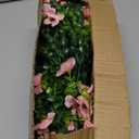 Artificial Flowers Fake Plants for Outdoors Spring Decoration, 13Bundles Silk Realistic UV Resistant Faux Flowers for Outside Planter Porch Yard Patio Garden Home Indoor, Pink