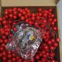 KAMJUNTAR Red Berry Garland with Lights 6.4 FT 30 LEDs Christmas Garland Artificial Lighted Berries Garland Decorations for Indoor Outdoor Home Fireplace Christmas Tree Decoration