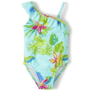 The Children's Place Baby & Toddler Girls Ruffle One Piece Swimsuit, Size: 3T