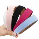 Wisecy Headbands for Women Non Slip Trendy Headbands for Women's Hair 1 inch Wide Cute Head Bands for Girls, Elastic Hair Bands for Women's Fashion Accessories (5Pcs) (Black, blue, rose red, pink, white)