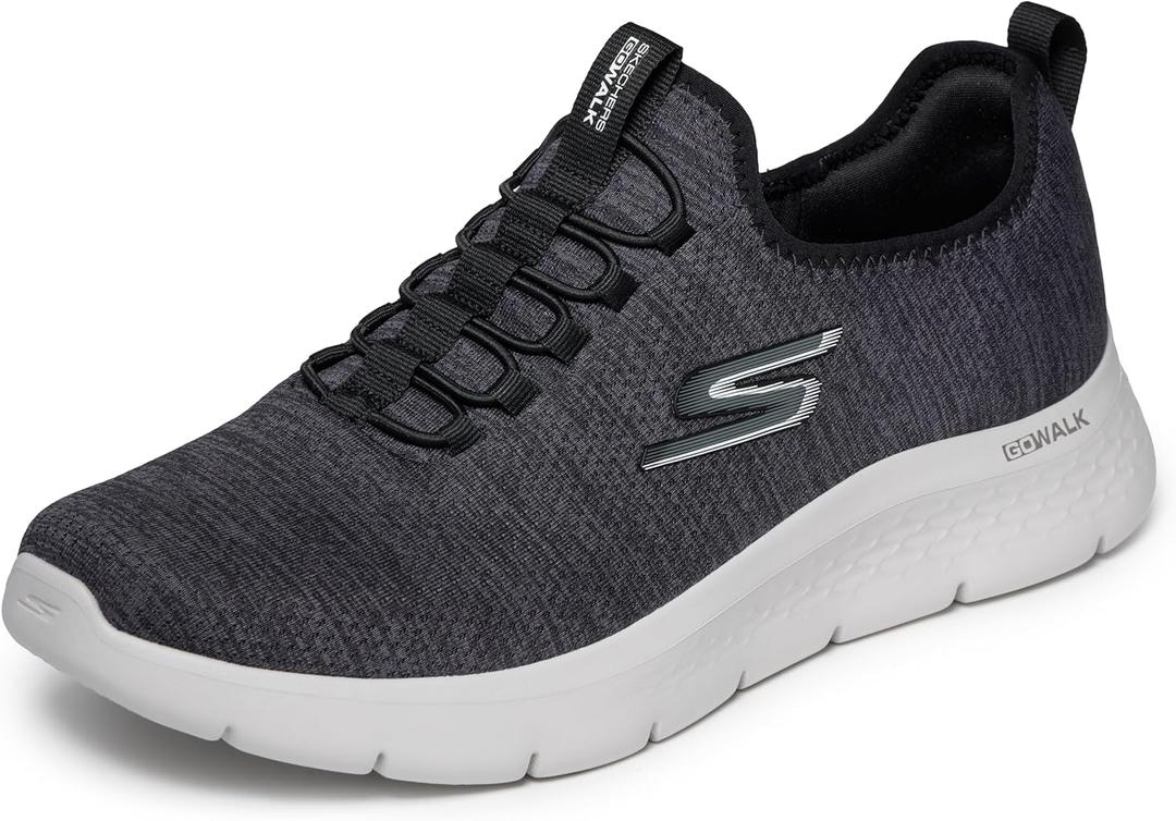 Skechers Men's Gowalk Flex Slip-On Walking Shoes (13 X-Wide, Black/White 2)