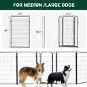IDEALHOUSE Dog Playpen – 48" h 8-Panel Heavy Duty Metal Pet Exercise Pen for Indoor/Outdoor Use, Wide Door with Low Threshold, Portable Puppy Enclosure for RV, Camping, Garden, Yard