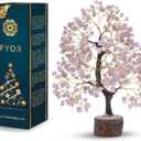 Rose Quartz Money Tree, Crystal Gifts, Rose Quartz Crystals, Fengshui Money Tree, House Warming Gifts New Home, Pink Office Supplies, Healing Crystals, Pink Room Decor for Women, Spiritual Decor